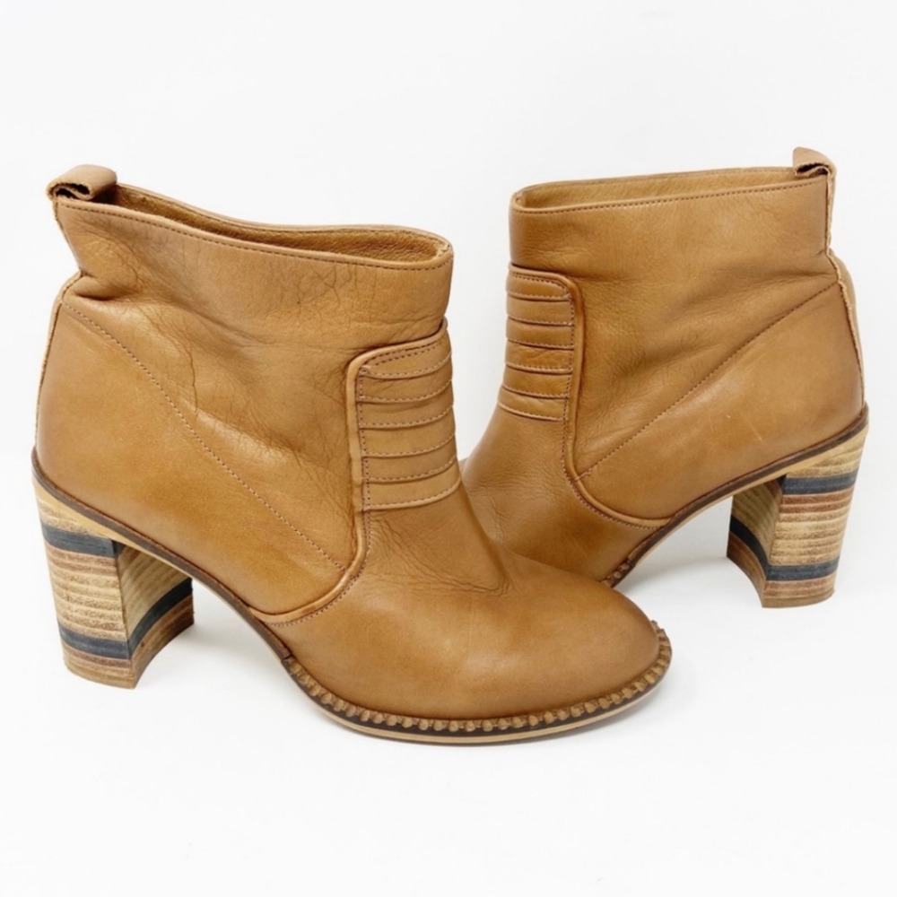 Free People Leather McCall Heeled Ankle Booties